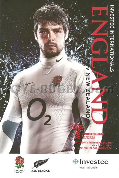 2010 England v New Zealand  Rugby Programme